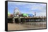 Santa Monica Pier, Pacific Park, Santa Monica, Los Angeles, California, Usa-Wendy Connett-Framed Stretched Canvas