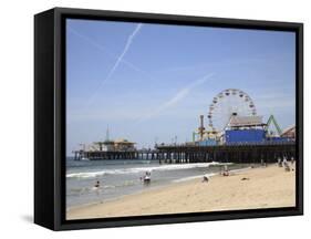 Santa Monica Pier, Santa Monica, Los Angeles, California, United States of America, North America-Wendy Connett-Framed Stretched Canvas