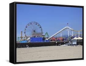 Santa Monica Pier, Santa Monica, Los Angeles, California, United States of America, North America-Wendy Connett-Framed Stretched Canvas