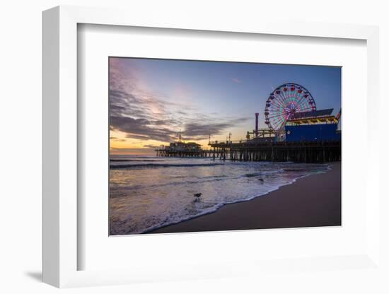 Santa Monica Pier, Santa Monica, Los Angeles, California, USA-Mark A Johnson-Framed Photographic Print