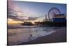 Santa Monica Pier, Santa Monica, Los Angeles, California, USA-Mark A Johnson-Stretched Canvas