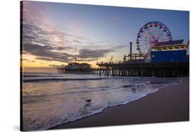 Santa Monica Pier, Santa Monica, Los Angeles, California, USA-Mark A Johnson-Stretched Canvas