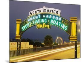 Santa Monica Pier Sign Santa Monica CA-null-Mounted Photographic Print