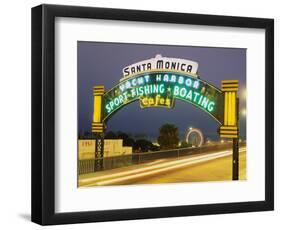 Santa Monica Pier Sign Santa Monica CA-null-Framed Photographic Print