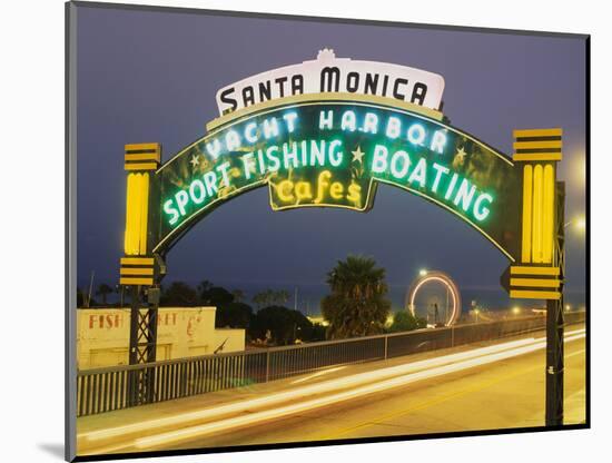 Santa Monica Pier Sign Santa Monica CA-null-Mounted Photographic Print