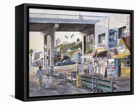 Santa Monica: Prominade At Sunset-Stanton Manolakas-Framed Stretched Canvas