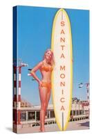 Santa Monica, Surfer Girl-null-Stretched Canvas