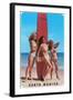 Santa Monica Surfer Girls-null-Framed Art Print