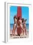 Santa Monica Surfer Girls-null-Framed Art Print