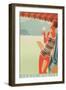 Santa Monica Travel Poster-null-Framed Art Print
