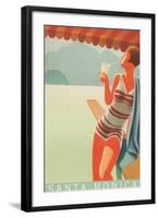 Santa Monica Travel Poster-null-Framed Art Print