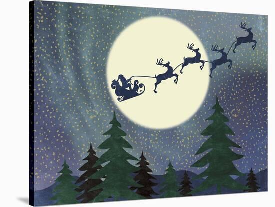 Santa Moon-Erin Clark-Stretched Canvas