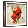 Santa Next  Stop-null-Framed Giclee Print