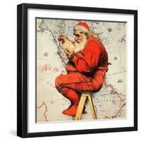 Santa Next  Stop-null-Framed Giclee Print