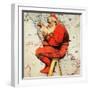 Santa Next  Stop-null-Framed Giclee Print