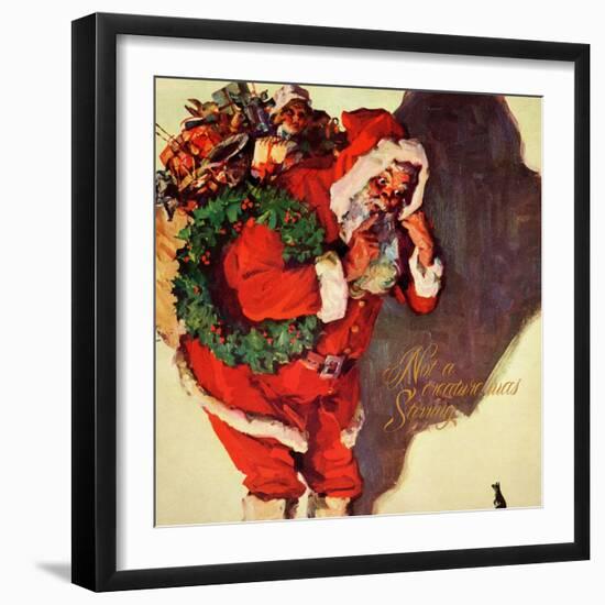 Santa Not a Creature-null-Framed Giclee Print