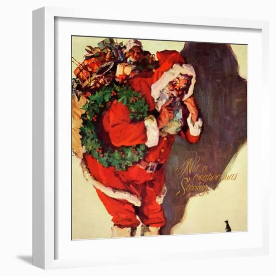 Santa Not a Creature-null-Framed Giclee Print