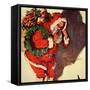 Santa Not a Creature-null-Framed Stretched Canvas