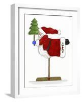 Santa on a Stick-Debbie McMaster-Framed Giclee Print