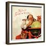 Santa On His Way-null-Framed Giclee Print