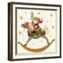 Santa on Rocking Horse-Beverly Johnston-Framed Giclee Print