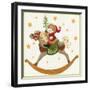 Santa on Rocking Horse-Beverly Johnston-Framed Giclee Print