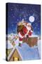 Santa on Rooftop-Hal Frenck-Stretched Canvas