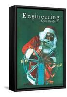 Santa on the Job-null-Framed Stretched Canvas