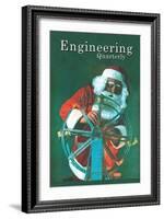 Santa on the Job-null-Framed Art Print