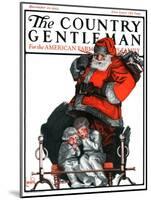 "Santa Overhears," Country Gentleman Cover, December 22, 1923-F. Lowenheim-Mounted Giclee Print