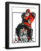 "Santa Overhears,"December 22, 1923-F. Lowenheim-Framed Giclee Print