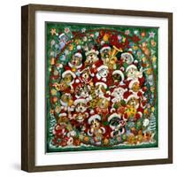 Santa Paws Christmas-Bill Bell-Framed Giclee Print