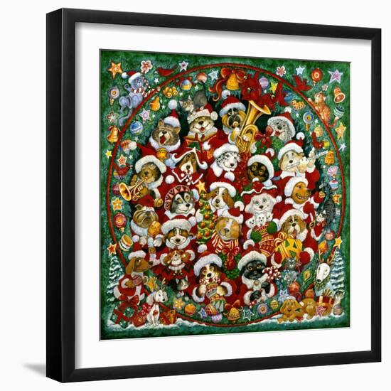Santa Paws Christmas-Bill Bell-Framed Giclee Print