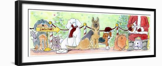 Santa Paws-Jennifer Zsolt-Framed Giclee Print