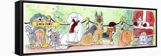 Santa Paws-Jennifer Zsolt-Framed Stretched Canvas