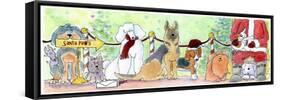 Santa Paws-Jennifer Zsolt-Framed Stretched Canvas