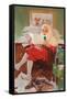 Santa Reading Christmas Letters-John Newton Howitt-Framed Stretched Canvas