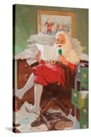 Santa Reading Christmas Letters-John Newton Howitt-Stretched Canvas