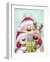 Santa, Reindeer And Snowman-MAKIKO-Framed Giclee Print