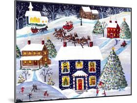 Santa Reindeer Christmas Eve Cheryl Bartley-Cheryl Bartley-Mounted Giclee Print