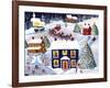 Santa Reindeer Christmas Eve Cheryl Bartley-Cheryl Bartley-Framed Giclee Print