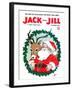 Santa & Reindeer - Jack and Jill, December 1956-Ann Eshner-Framed Giclee Print