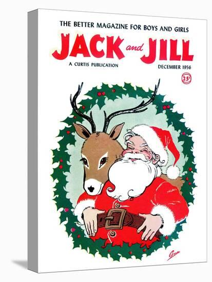 Santa & Reindeer - Jack and Jill, December 1956-Ann Eshner-Stretched Canvas