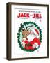Santa & Reindeer - Jack and Jill, December 1956-Ann Eshner-Framed Giclee Print