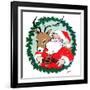 Santa & Reindeer - Jack and Jill, December 1956-Ann Eshner-Framed Giclee Print