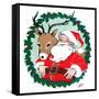 Santa & Reindeer - Jack and Jill, December 1956-Ann Eshner-Framed Stretched Canvas