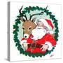 Santa & Reindeer - Jack and Jill, December 1956-Ann Eshner-Stretched Canvas