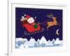 Santa & Reindeer-Teresa Woo-Framed Art Print