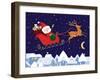 Santa & Reindeer-Teresa Woo-Framed Art Print