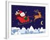 Santa & Reindeer-Teresa Woo-Framed Art Print